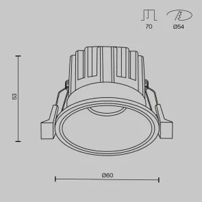 Vgradna svetilka DL058-7W3K-BS