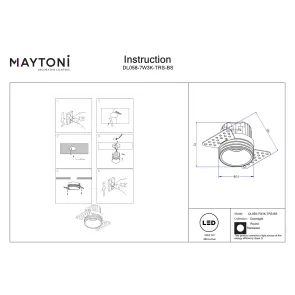 Downlight DL058-7W3K-TRS-BS