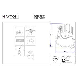 Downlight DL058-7W3K-W