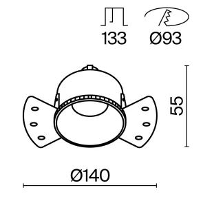 Downlight DL051-01-GU10-RD-W
