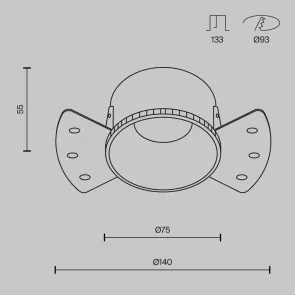 Downlight DL051-01-GU10-RD-W