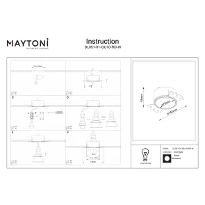 Downlight DL051-01-GU10-RD-W