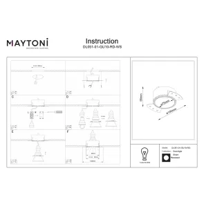 Downlight DL051-01-GU10-RD-WS