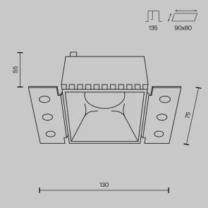 Downlight DL051-01-GU10-SQ-WMG
