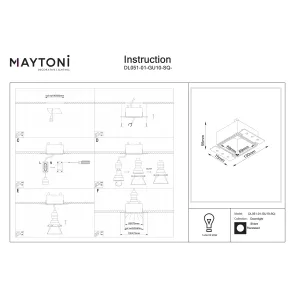 Downlight DL051-01-GU10-SQ-WMG