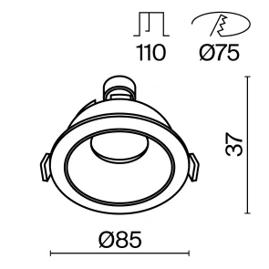 Vgradna svetilka DL053-01W