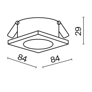 Vgradna svetilka DL083-01-GU10-SQ-W