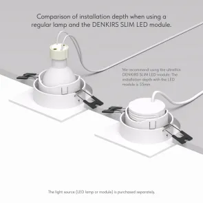 Kvadratna vgradna svetilka GU10 bela DK-EU-3071-WH