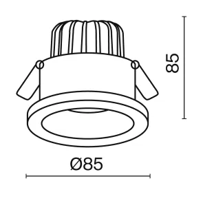 Downlight DL034-L12W3K-D-B