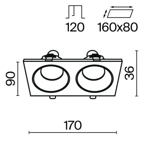 Downlight DL033-2-02W