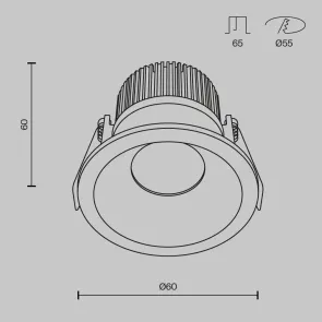 Downlight DL034-01-06W3K-B