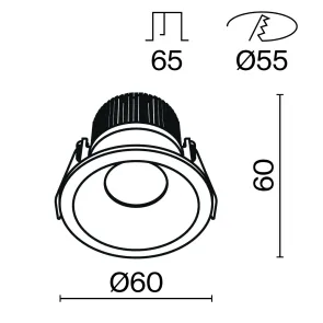 Downlight DL034-01-06W3K-W