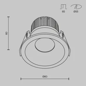 Downlight DL034-01-06W3K-W