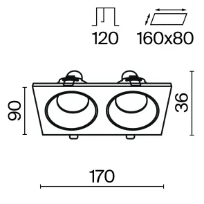 Downlight DL033-2-02B