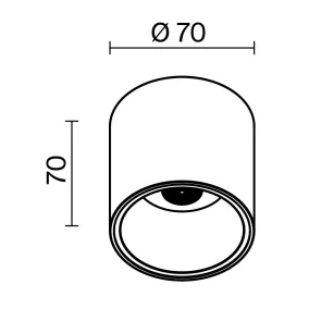 Ceiling luminaire C064CL-L12B4K-D