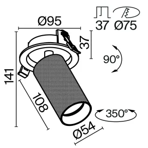 Vgradna svetilka C081CL-01-GU10-W