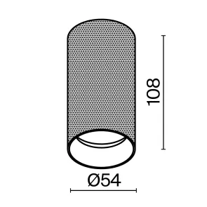 Ceiling luminaire C080CL-01-GU10-B