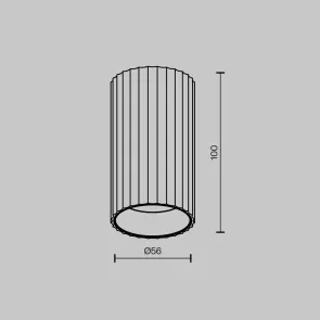 Ceiling lamp C106CL-01-GU10-W