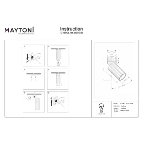 Stropna svetilka C108CL-01-GU10-B