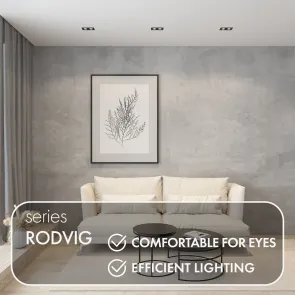 Double recessed GU10 downlight black DK-EU-3072-BK