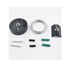 GREEN TECH Suspension for Rail Lighting Green Tech Black Color, Length 2 m - WD01-2-BK