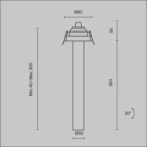 Downlight C140RS-L300-7W3K-W