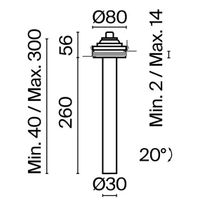 Vgradna svetilka C140TRS-L300-7W3K-W