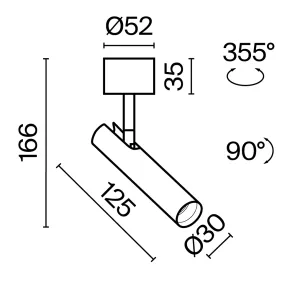 Stropna svetilka C141CL-L125-6W3K-B