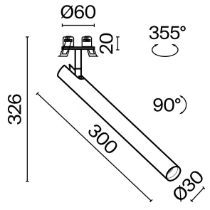 Vgradna svetilka C141RS-L300-6W3K-B
