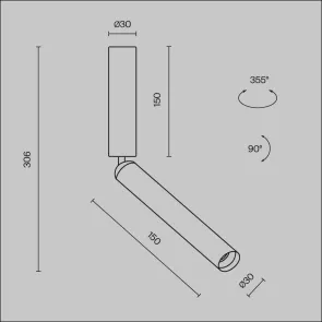 Ceiling lamp C142CL-6W3K-BS