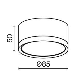 Stropna svetilka C086CL-GX53-SRD-W