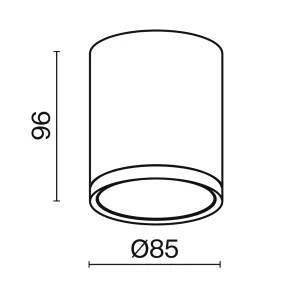 Ceiling luminaire C086CM-GX53-MRD-B