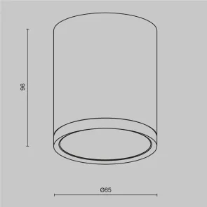 Ceiling luminaire C086CM-GX53-MRD-B