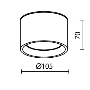 Ceiling luminaire C090CL-10W3K-B