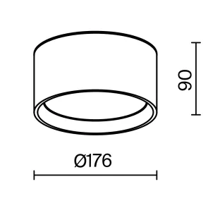 Stropna svetilka C090CL-15W3K-W