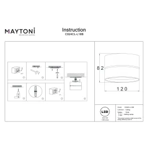 Ceiling luminaire C024CL-L18B