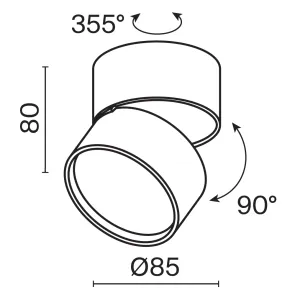 Ceiling luminaire C024CL-L12B3K