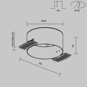 Dodatna oprema za downlight DLA032-TRS12-W