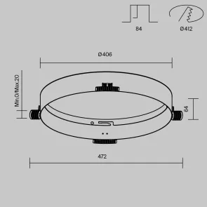 Recessed light accessory MAYTONI DLA032-TRS45-W