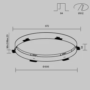Accessory for downlight DLA032-TRS90-W
