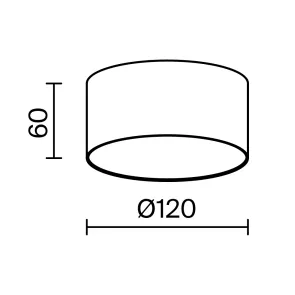 Ceiling luminaire C032CL-12W3K-RD-B