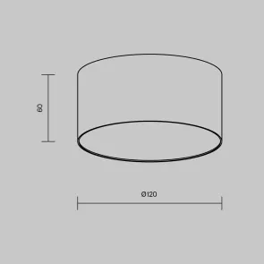 Ceiling luminaire C032CL-12W3K-RD-B