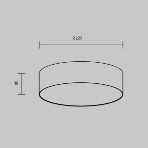Ceiling luminaire C032CL-24W3K-RD-B