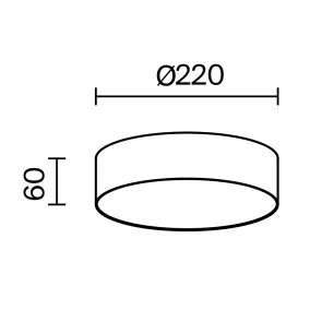 Stropna svetilka C032CL-24W3K-RD-W