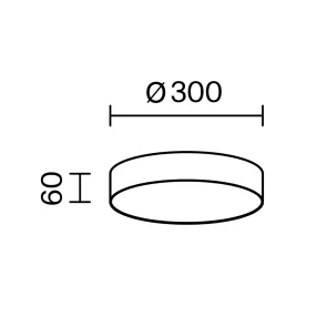 Stropna svetilka C032CL-36W3K-RD-W