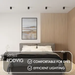 Nadgradna stropna svetilka GU10 črna DK-EU-3090-BK