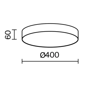 Ceiling luminaire C032CL-45W3K-RD-W