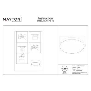 Ceiling luminaire C032CL-90W3K-RD-MG