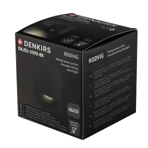 Nadgradna stropna svetilka GU10 črna DK-EU-3090-BK