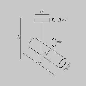Ceiling luminaire C020CL-01GB